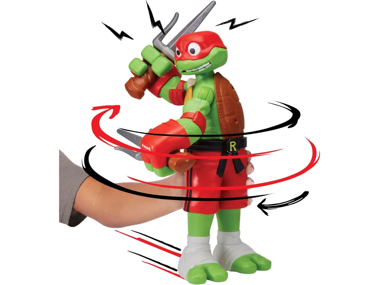 Turtles personaggio rolling punch ralph - Raffaello in versione personaggio gigante 30 cm con funzione! Spostandolo - Giochi Preziosi
