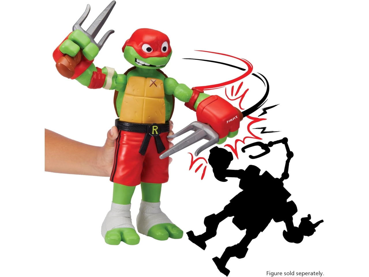 Turtles personaggio rolling punch ralph - Raffaello in versione personaggio gigante 30 cm con funzione! Spostandolo - Giochi Preziosi