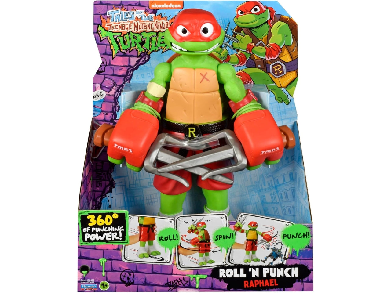 Turtles personaggio rolling punch ralph - Raffaello in versione personaggio gigante 30 cm con funzione! Spostandolo - Giochi Preziosi