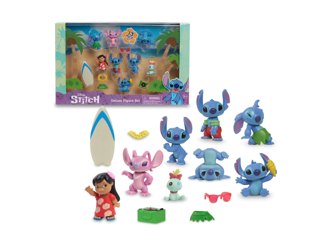 Stitch set personaggi deluxe lilo & stitch - Set deluxe composto da personaggi e accessori di Lilo&Stitch con - Giochi Preziosi $