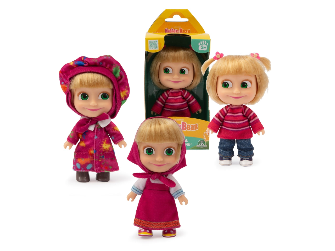 Masha doll 12cm - Masha bambola 12 cm con capelli pettinabili. Disponibile in 3 - Giochi Preziosi