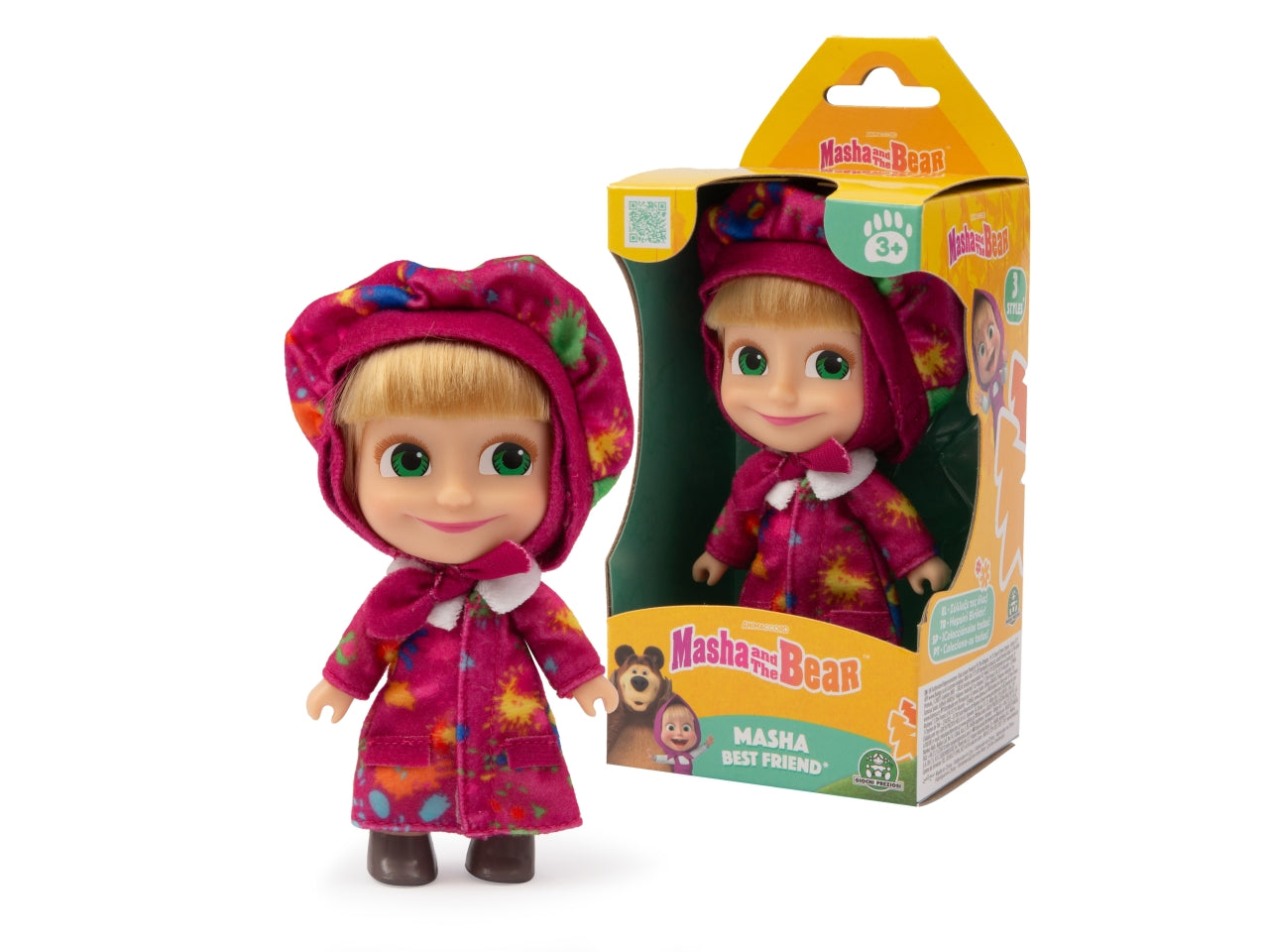 Masha doll 12cm - Masha bambola 12 cm con capelli pettinabili. Disponibile in 3 - Giochi Preziosi