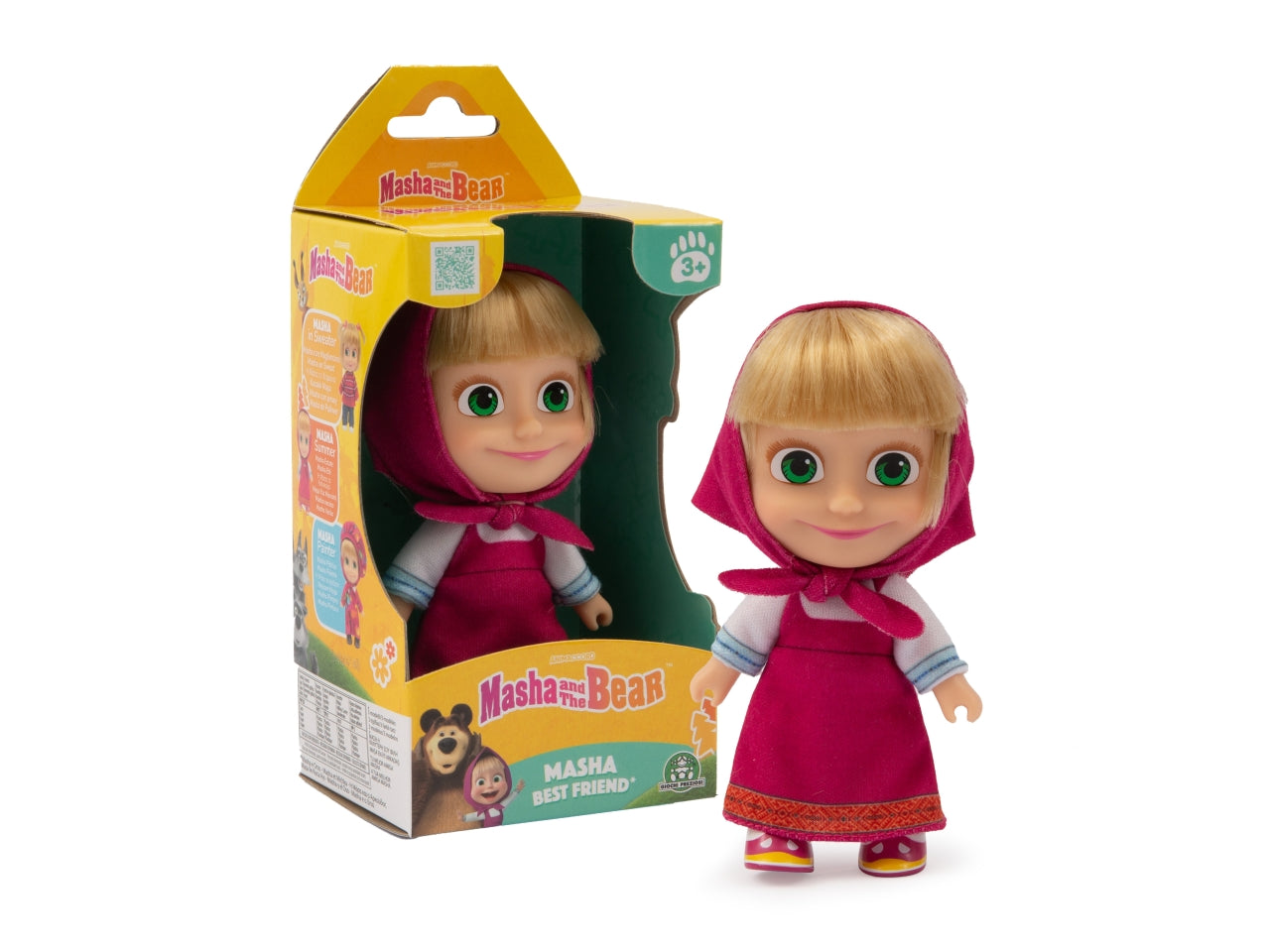 Masha doll 12cm - Masha bambola 12 cm con capelli pettinabili. Disponibile in 3 - Giochi Preziosi