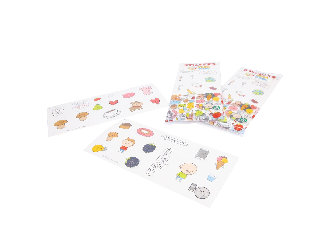 Pera toons 36 stickers attacca e stacca - Un'emozionante gioco di carte con freddure e battute di pera - Giochi Preziosi