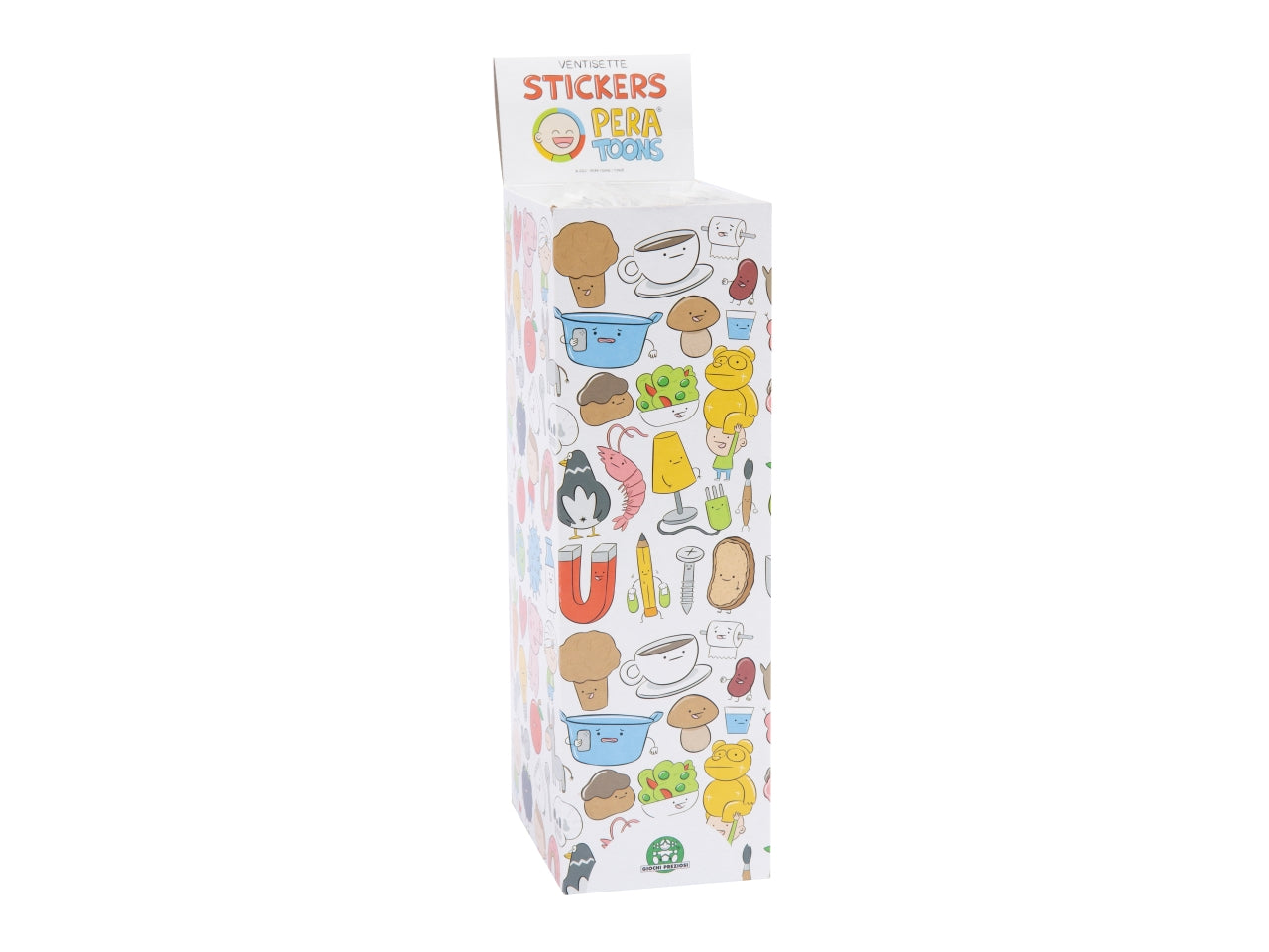 Pera toons 36 stickers attacca e stacca - Un'emozionante gioco di carte con freddure e battute di pera - Giochi Preziosi