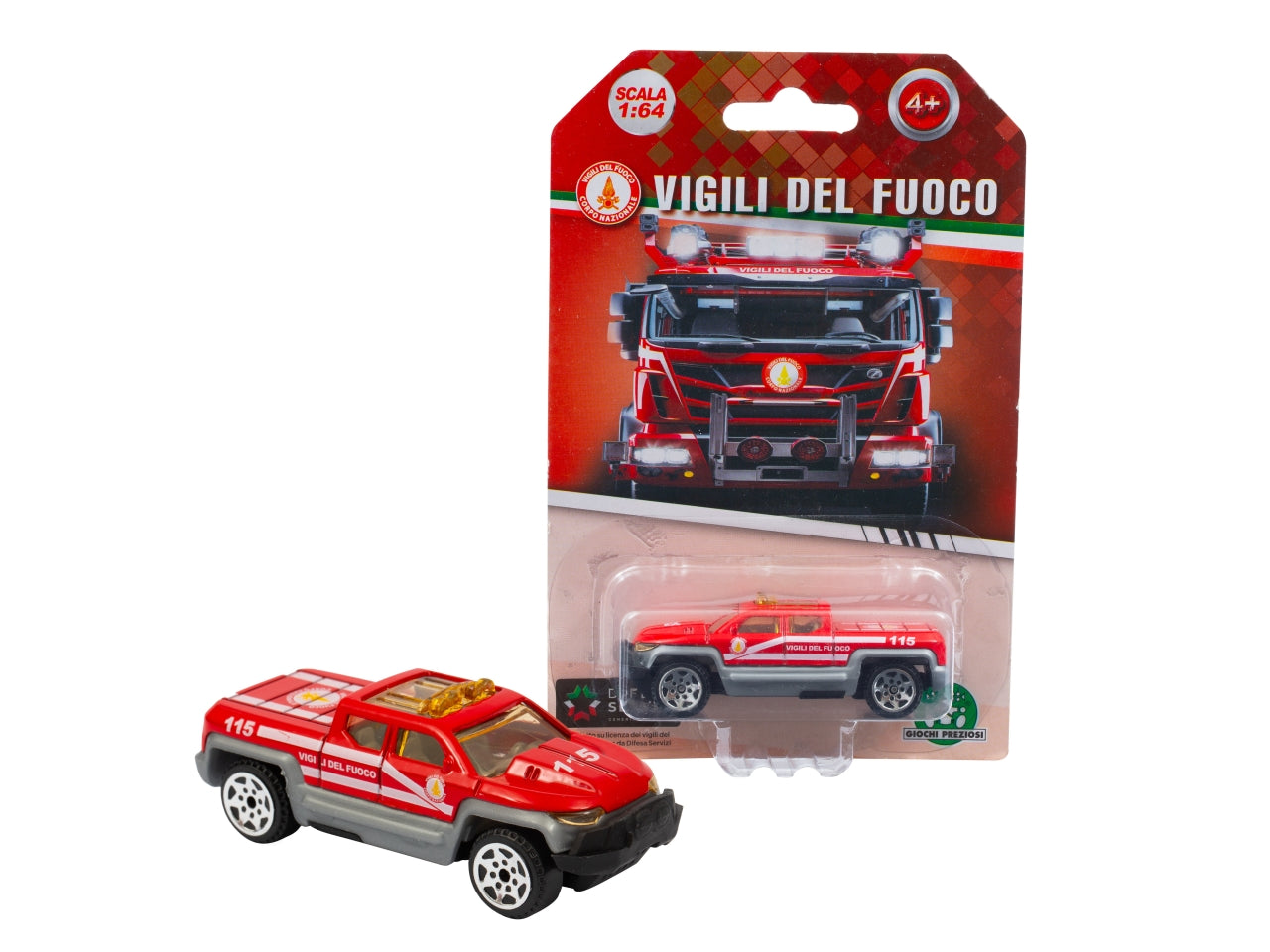Auto vigili del fuoco die cast, 1:64 per bambini dai 4+ anni - Giochi Preziosi