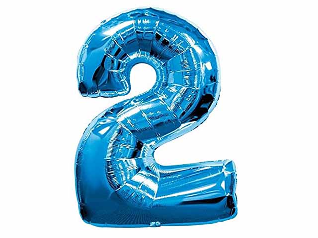 Pallone numerale celeste 2 002b