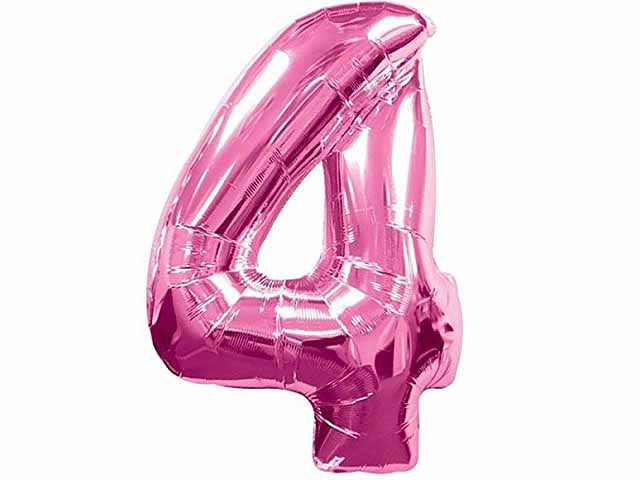 Pallone numerale rosa 4 014f