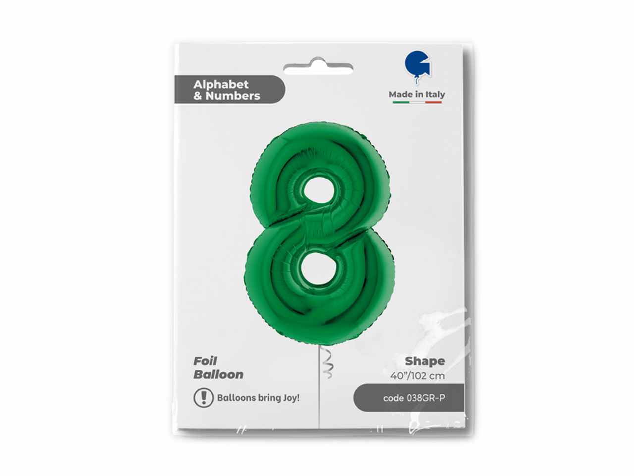 Pallone numerale verde 8 038gr