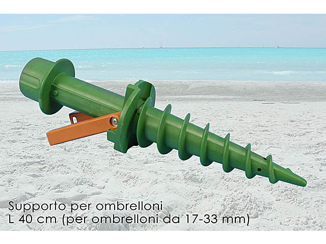 Supporto ombrellone 40cm, per ombrelloni da 17-33mm