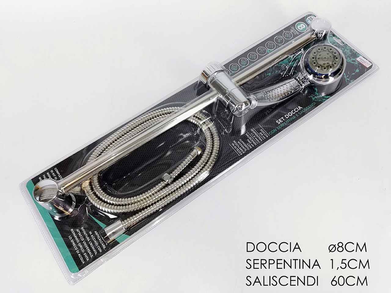 Set doccia acciaio c/tubo 749553