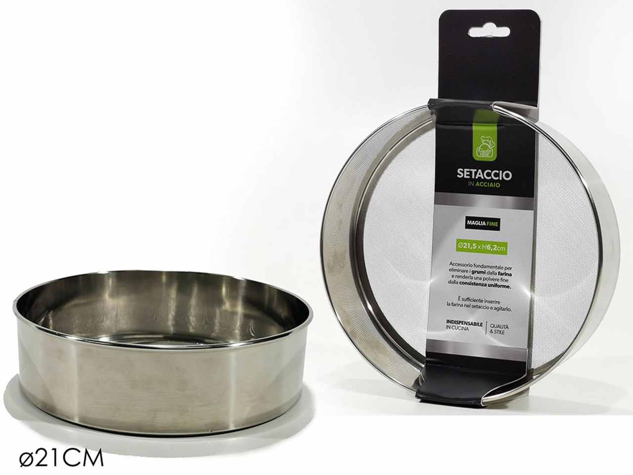 Setaccio farina acciaio d.21.5cm