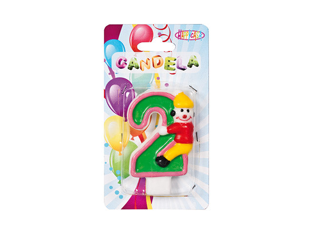 Candelina numerale c/person. "2" 747753