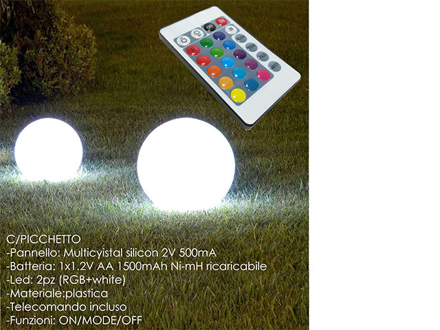 Lampada sfera solare d.35cm 569534b $