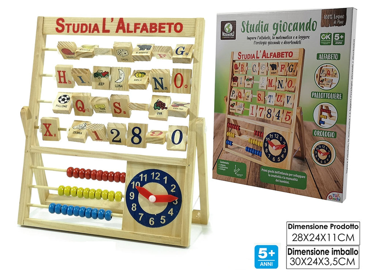 Gioco abaco c/lettere e numeri 719916