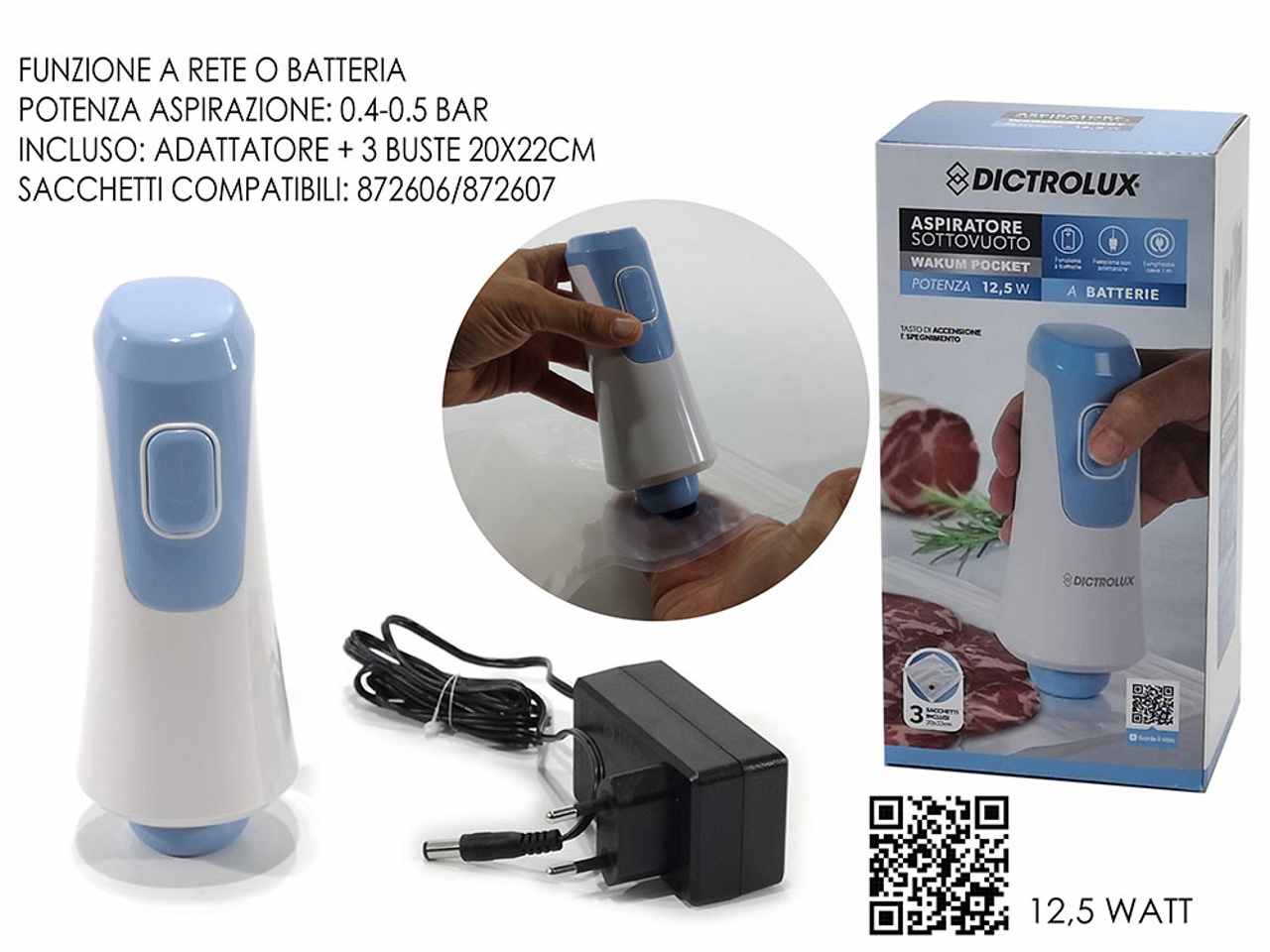 Aspiratutto sottovuoto wakum pocket