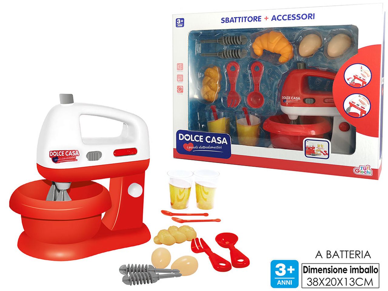 Dolce casa sbattitore con accessori e funzionamento a batteria $