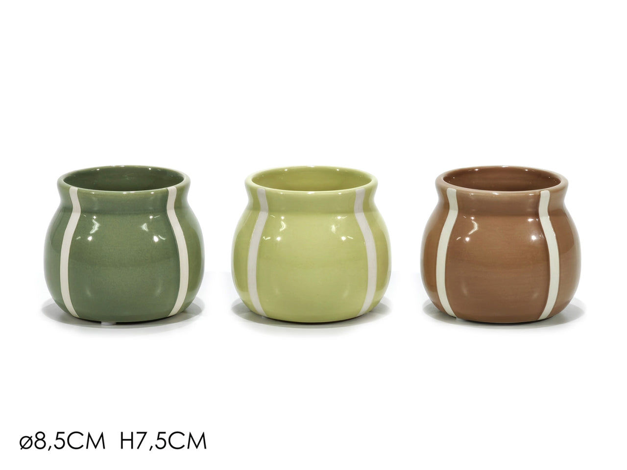 Cache-pot scandinavo in ceramica colori assortiti per uso interno 8,5x7,5 cm - Vesti Casa