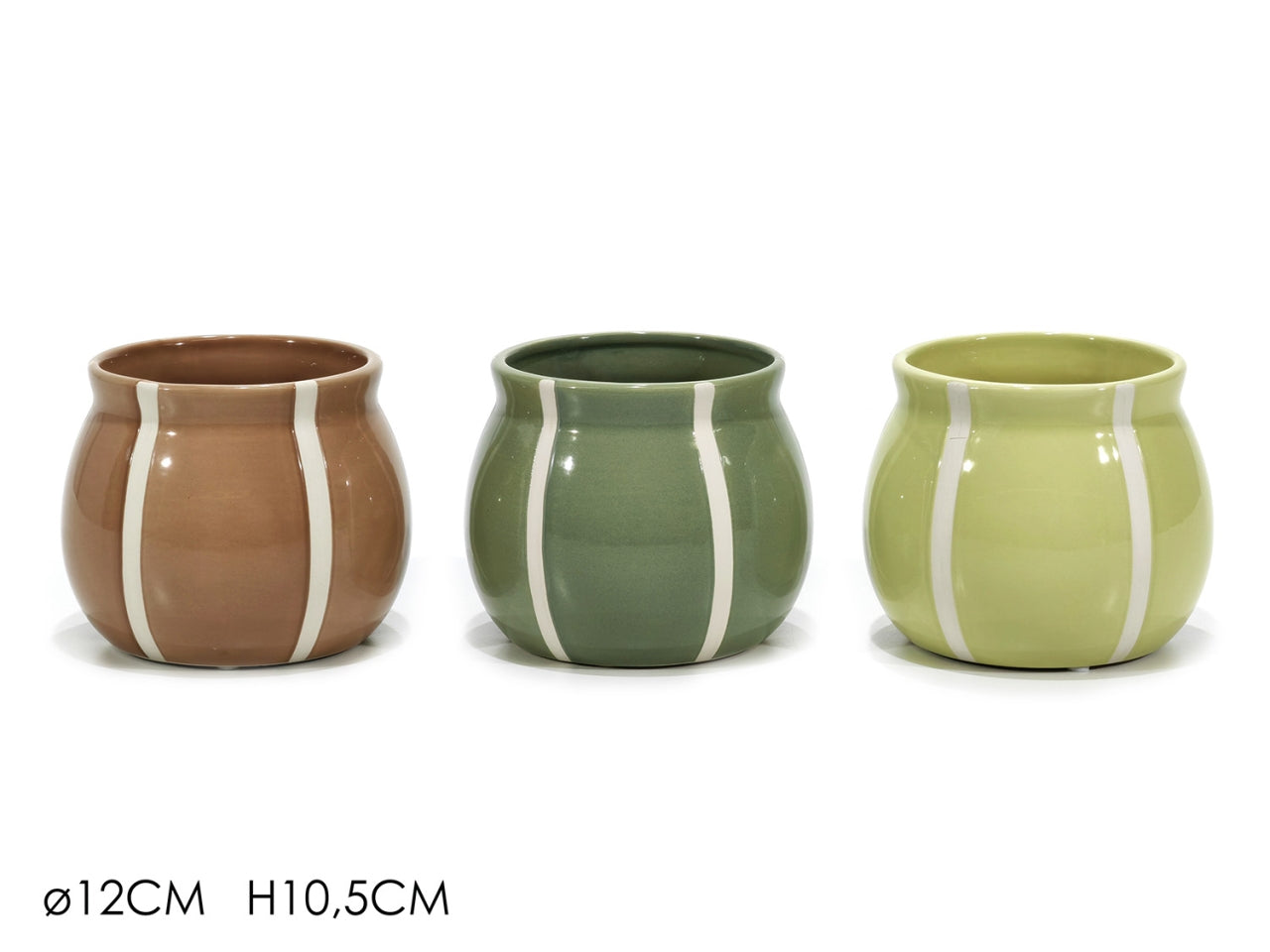 Cache-pot scandinavo in ceramica colori assortiti per uso interno 12x10,5 cm - Vesti Casa
