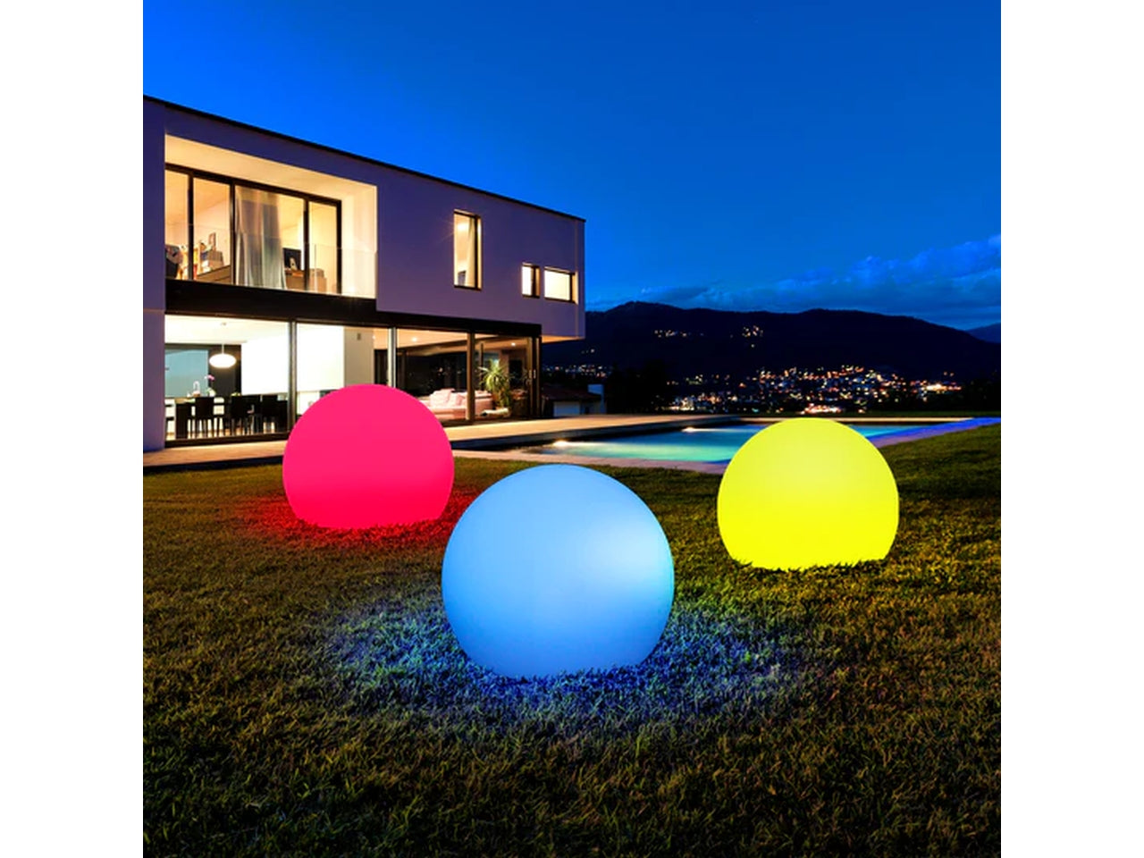 Lampada sfera solare d.25cm con telecomando