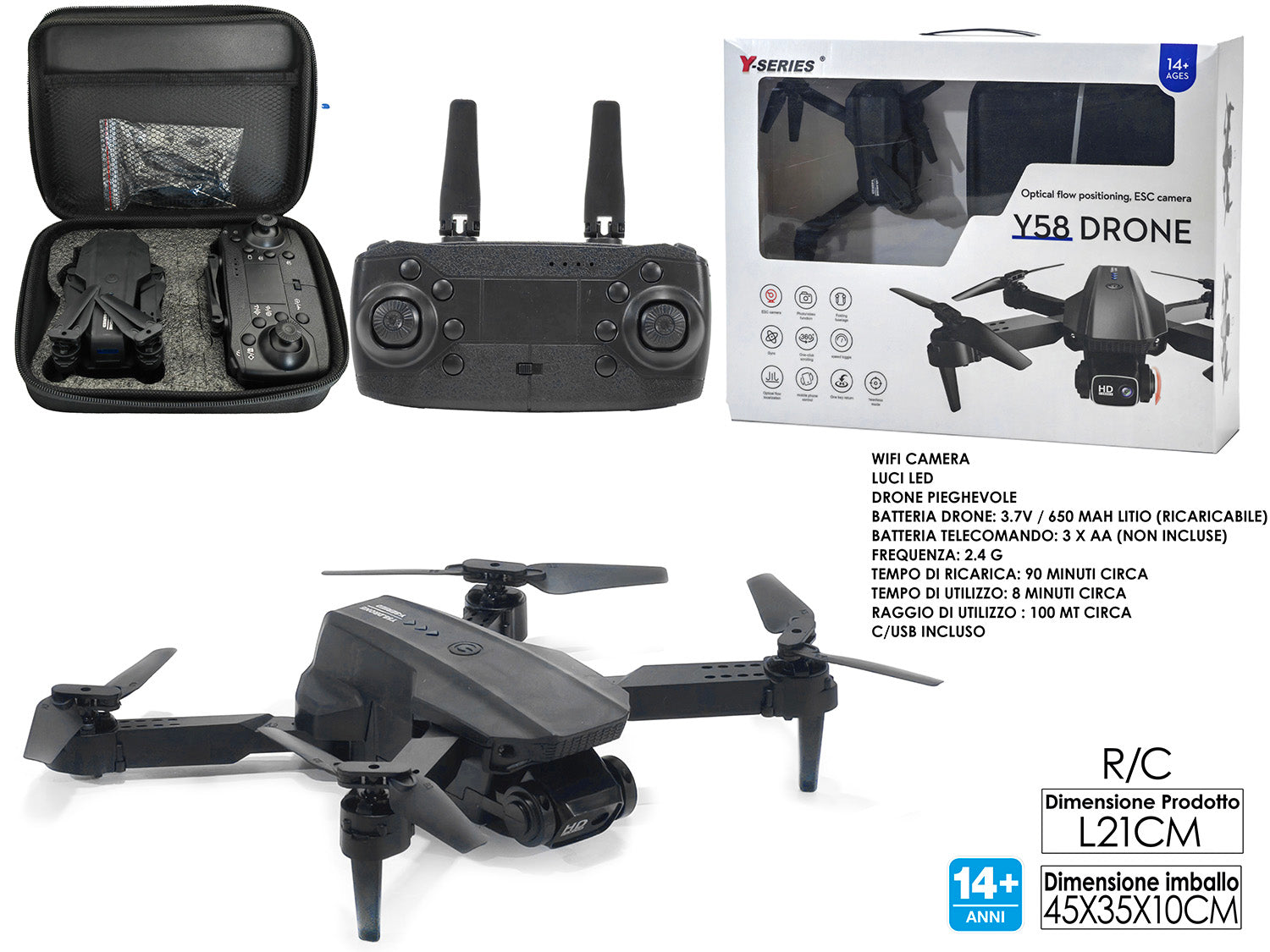 Drone radiocomandato 2,4ghz