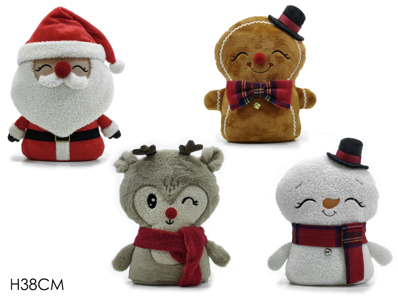 Fermaporta natalizio 38cm soggetti assortiti