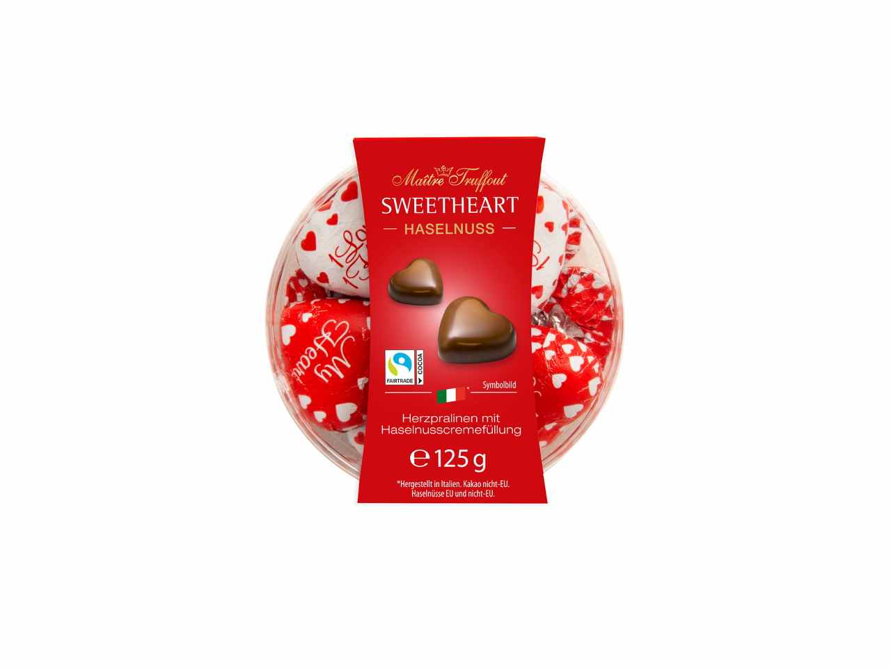 Praline cuore ripiene 125gr