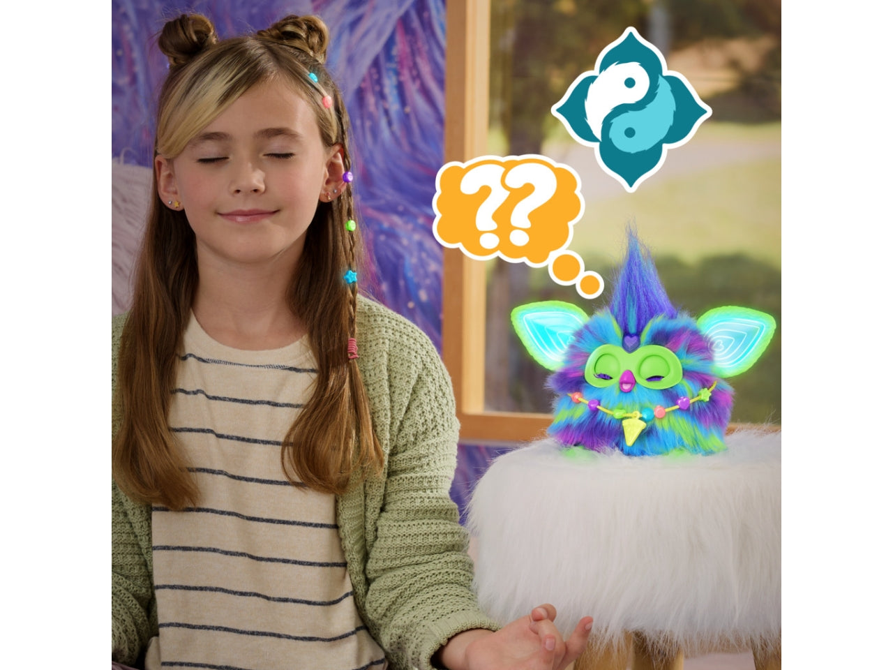 Peluche Elettronico Furby - Aurora Furborealis: Giocattolo per Bambine 6+ | Dimensioni 12,7x22,86x22,86 - Hasbro