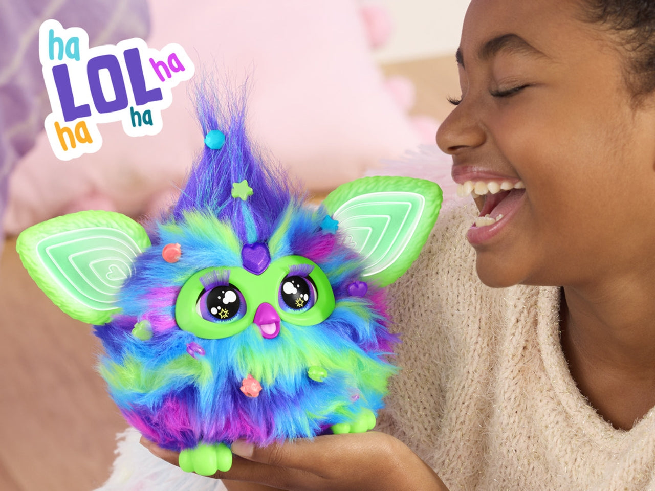 Peluche Elettronico Furby - Aurora Furborealis: Giocattolo per Bambine 6+ | Dimensioni 12,7x22,86x22,86 - Hasbro