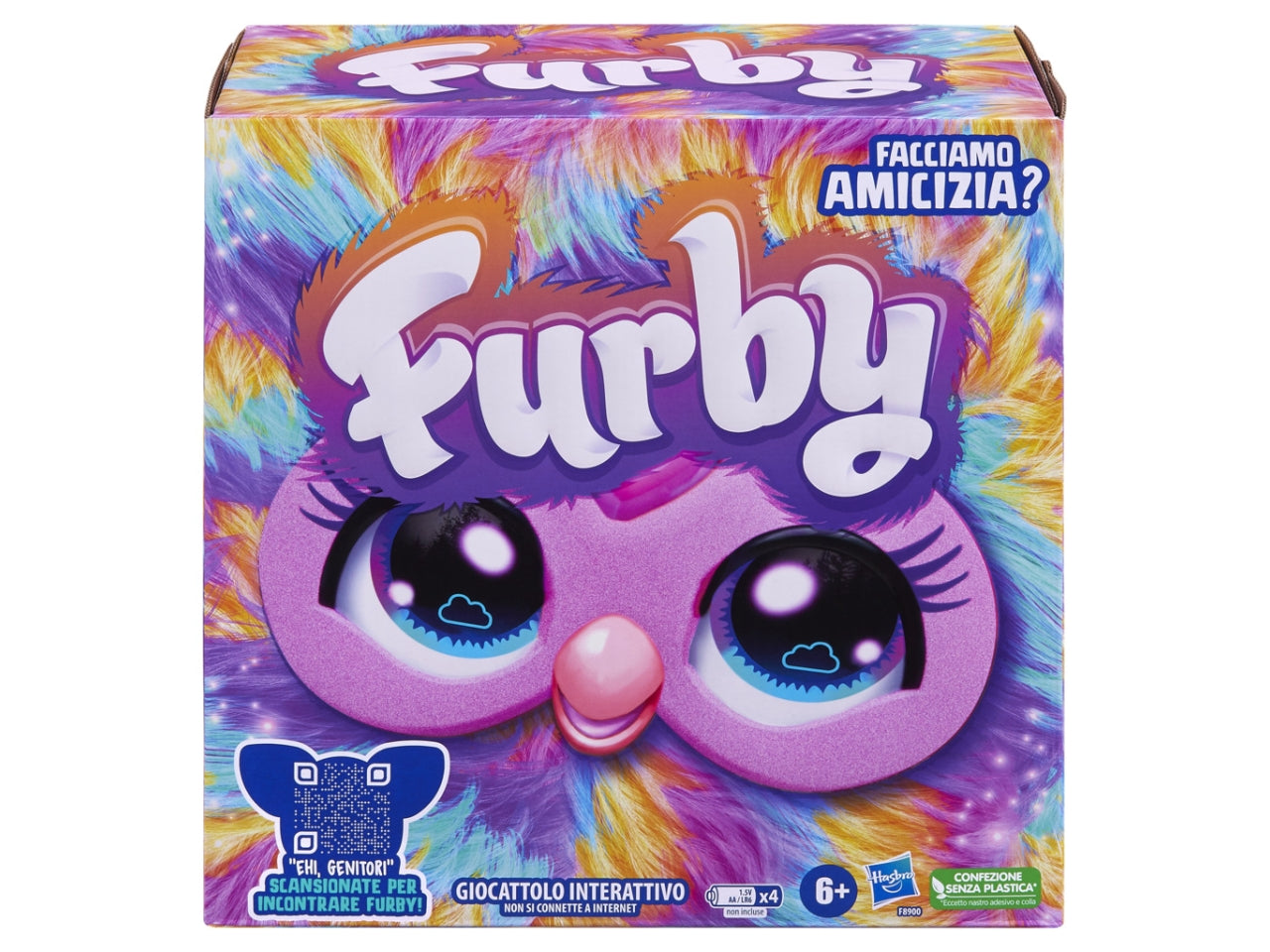 Peluche Elettronico Furby - Arcobaleno: Giocattolo per Bambine 6+ | Dimensioni 12,7x22,86x22,86 - Hasbro