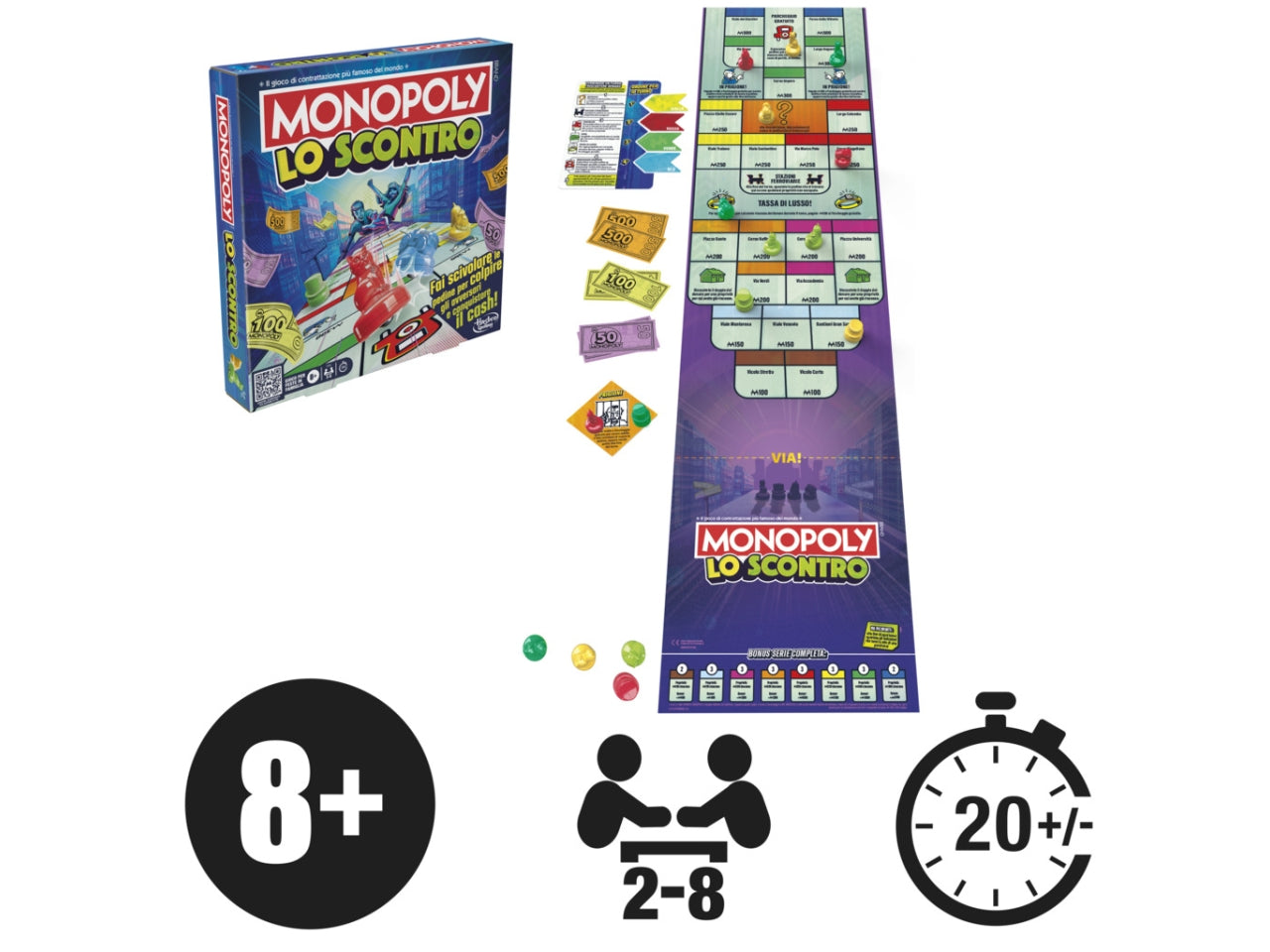 Monopoly lo scontro gioco da tavolo - Hasbro