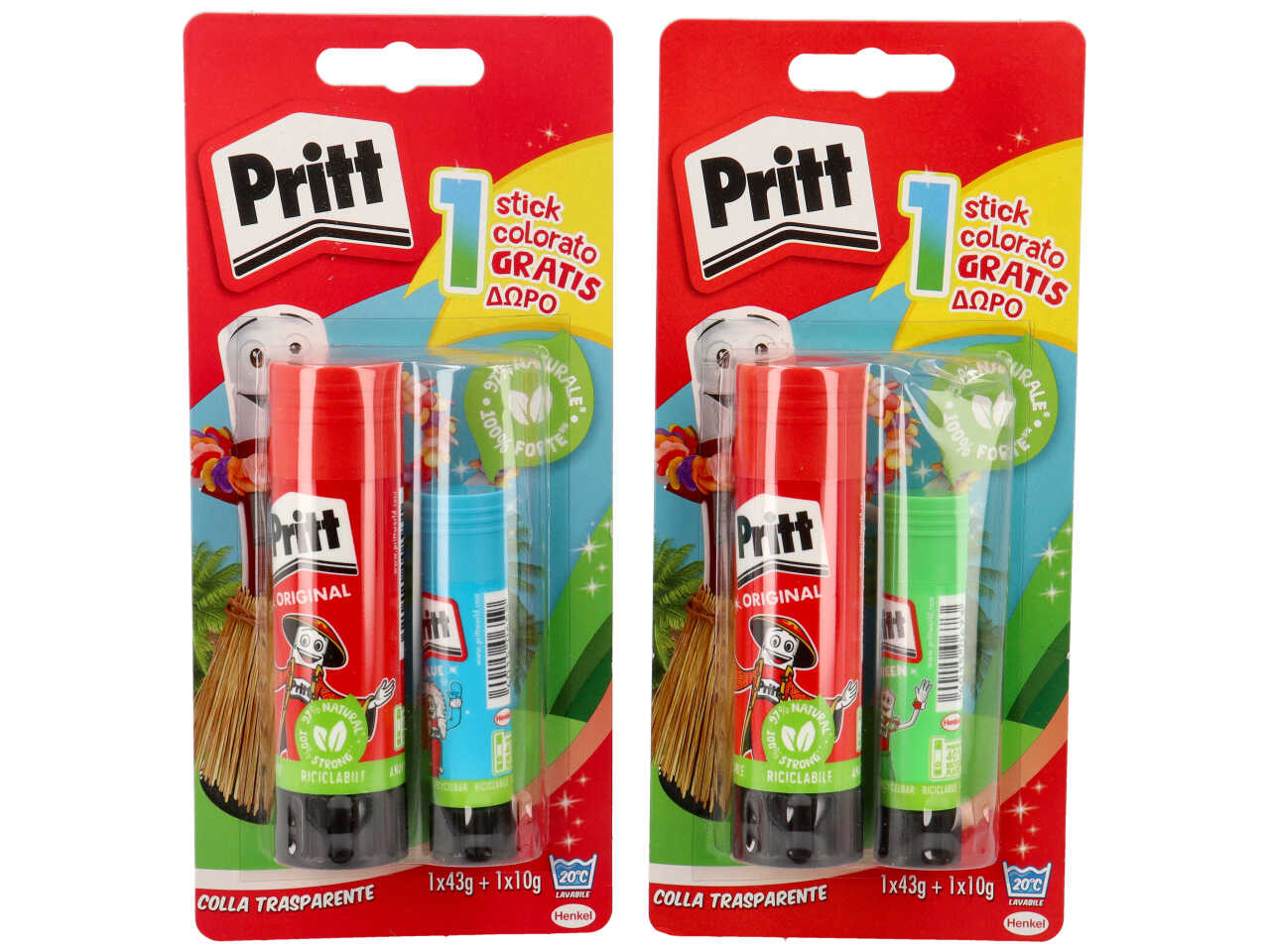 Colla stick blister 2 pezzi 1x43 gr + 1x10 gr henkel $