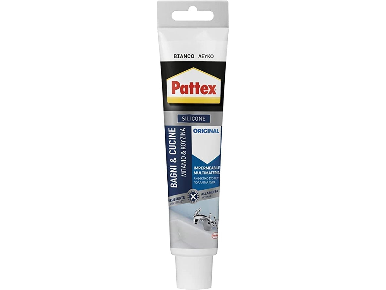 Pattex silicone bagni e cucine classico colore bianco in tubo da 50l
