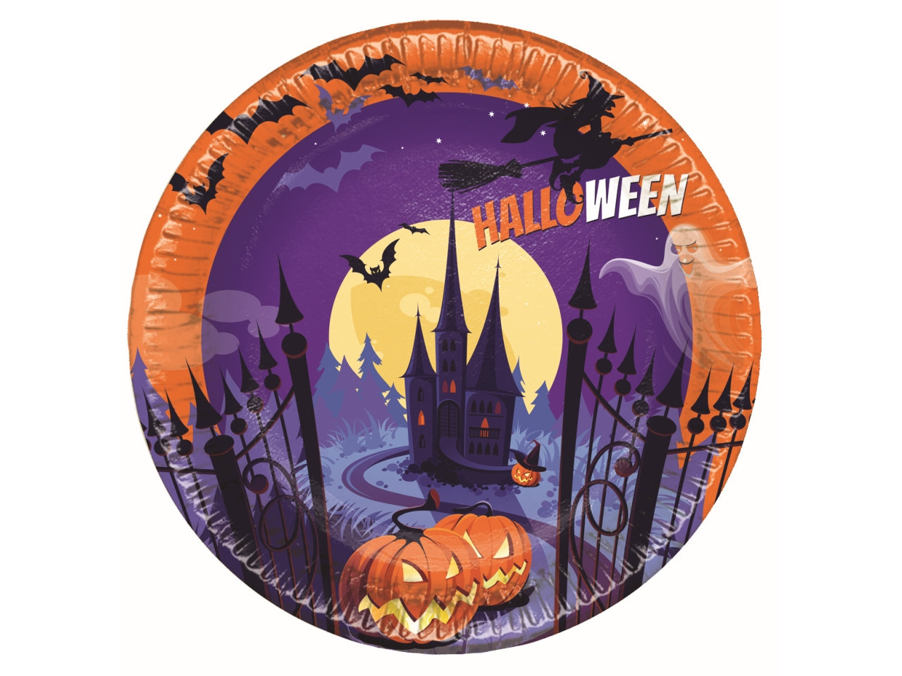 Castello stregato 10 piatti carta 23cm