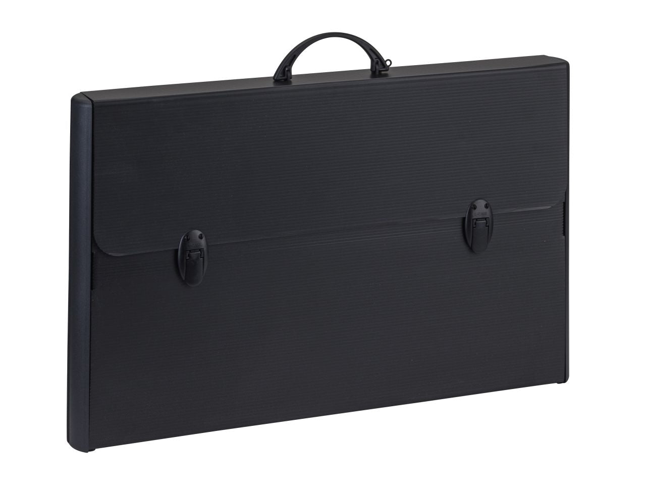 Valigetta polionda 60x37x5cm nera con bordo nero