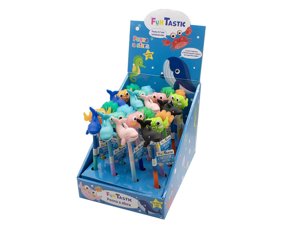 Penna a sfera animali del mare con led