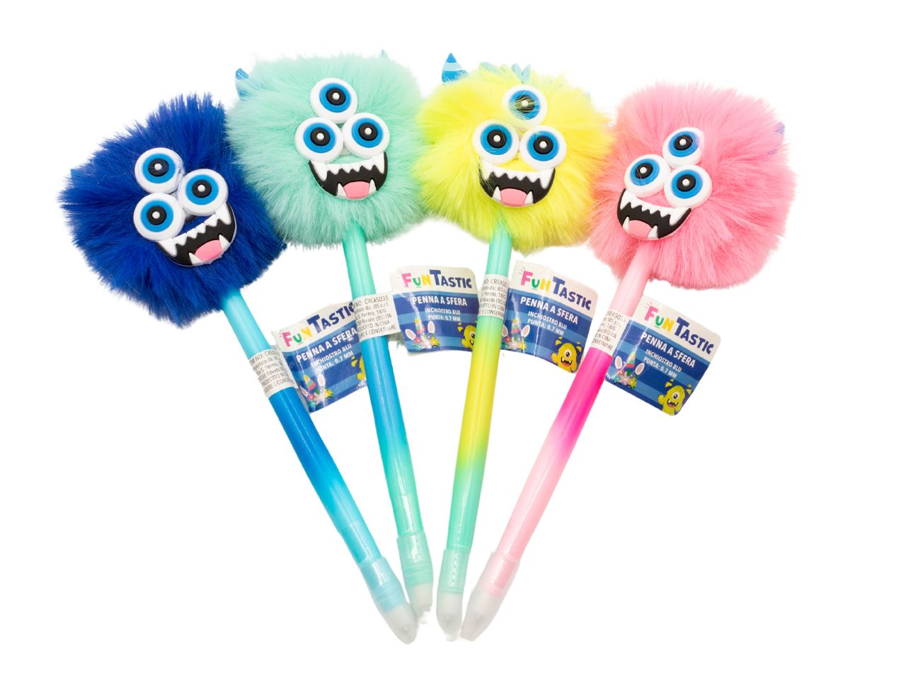 Penna a sfera pelosa mostri e unicorno