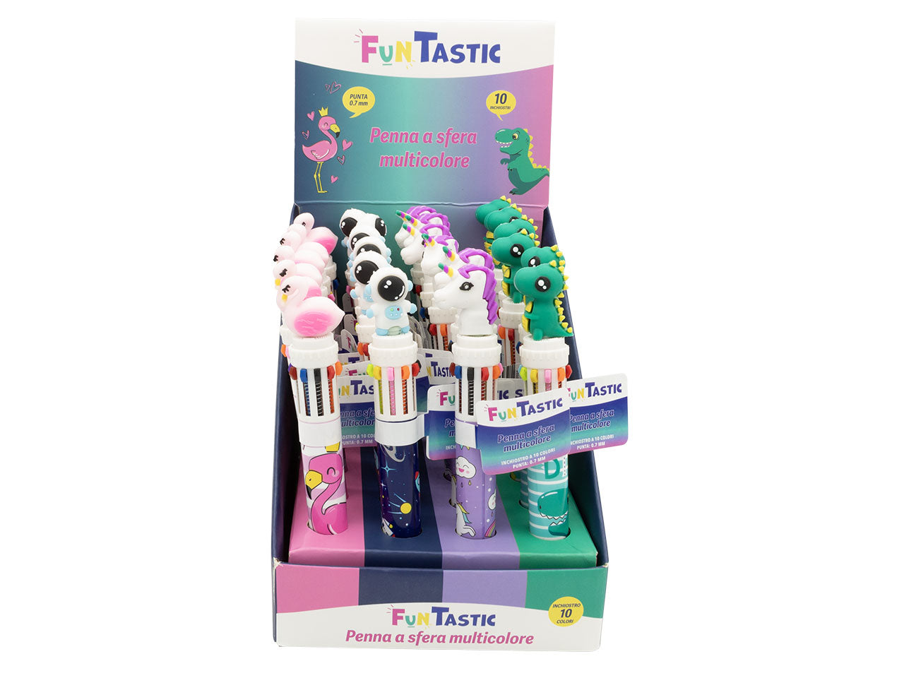 Penna a sfera con 10 colori