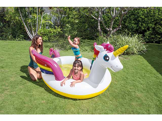 Piscina per giardino bambini unicorno 272x193x104cm