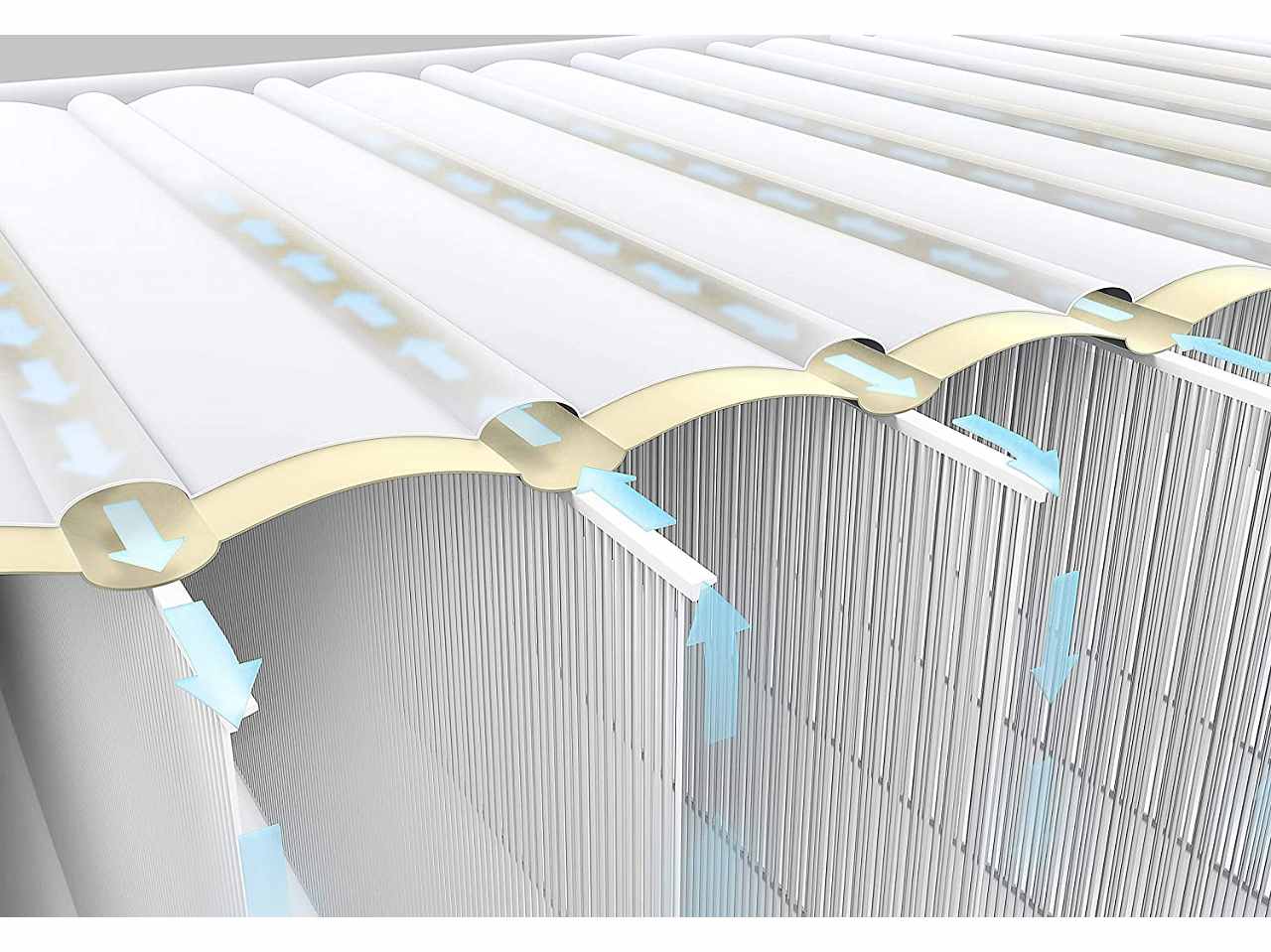 Materasso singolo comfort plush elevated dura beam tecnologia fiber tech 99x191x46cm