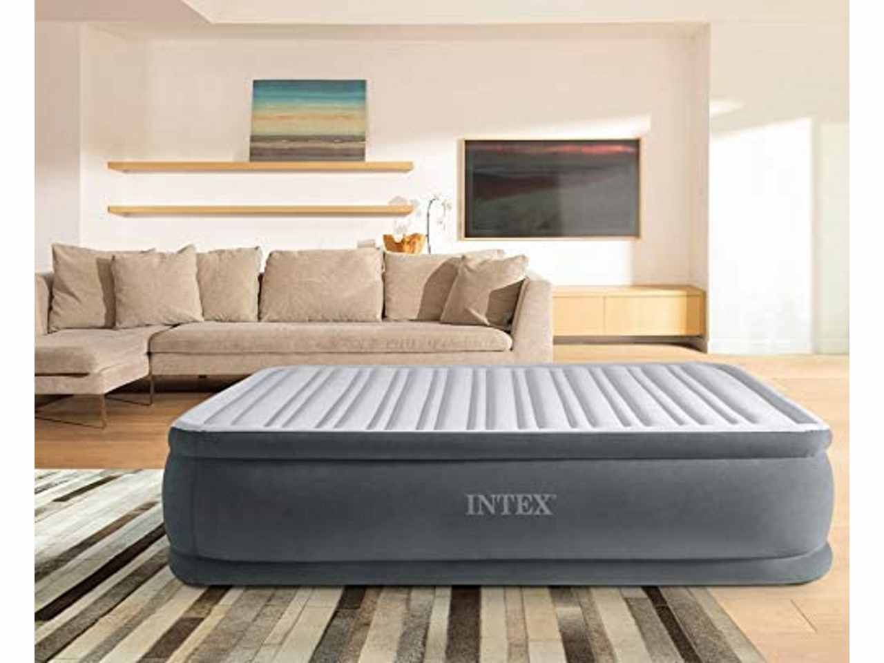 Materasso matrimoniale comfort plush elevated dura beam contecnologia fiber tech 152x203x46cm