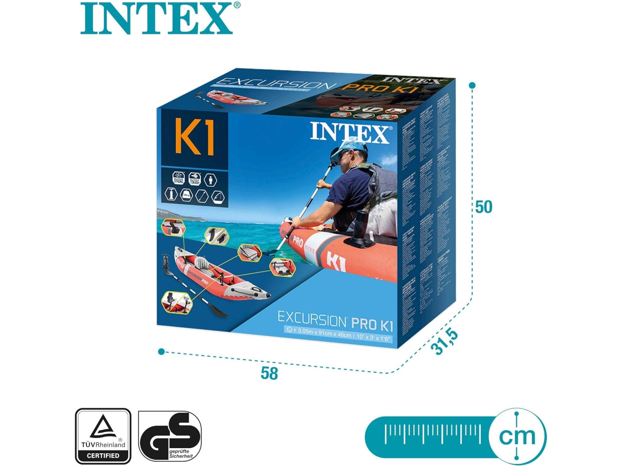 Canoa k1 excursion pro 305x91x46cm