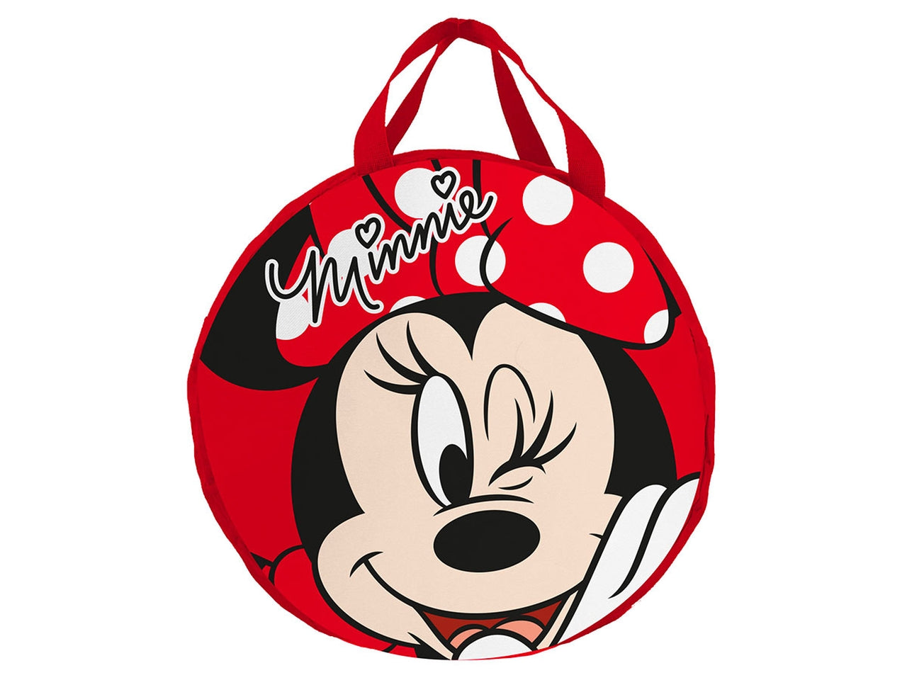 Borsa portagiochi Minnie bambina rosso in poliestere 31x48 cm - Coriex