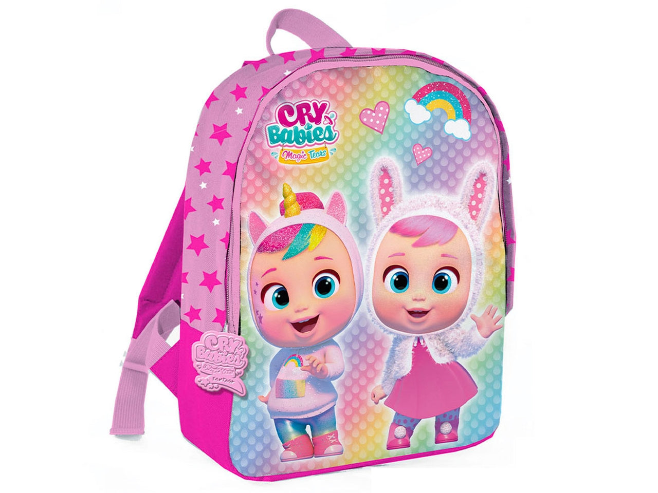 Zaino per asilo bimba Cry Babies in tessuto multicolor con spallacci imbottiti regolabili - 31x25x10 cm - Coriex$