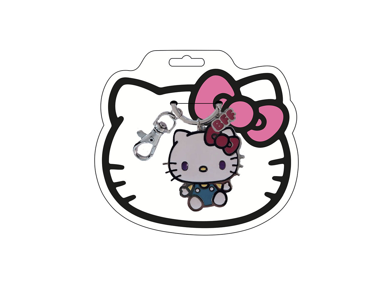 Hello kitty portachiavi argento multicolor
