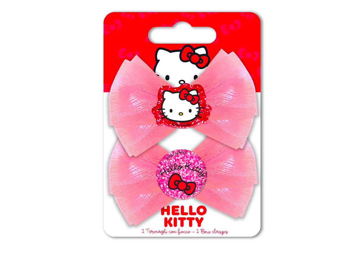 Hello kitty 2 mollette fiocco