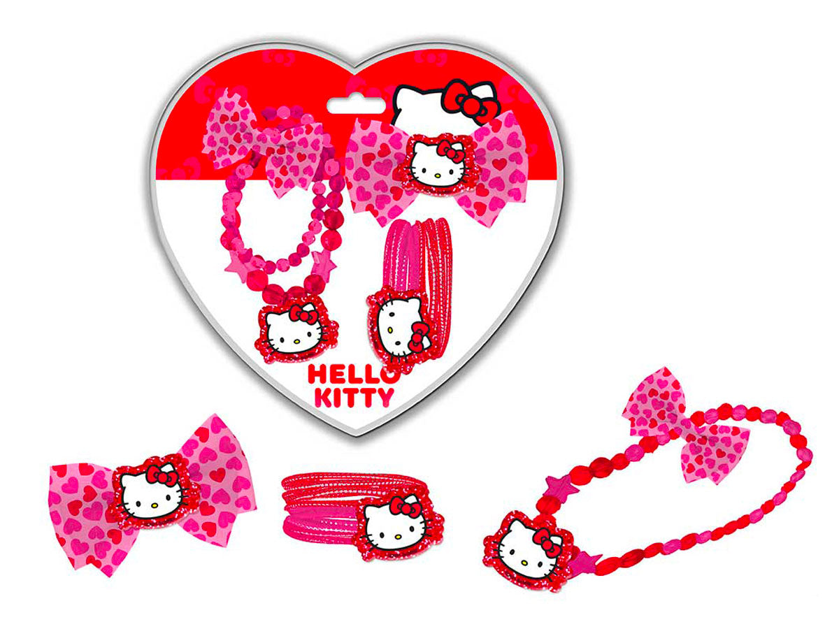 Hello kitty set accessori capelli + collana