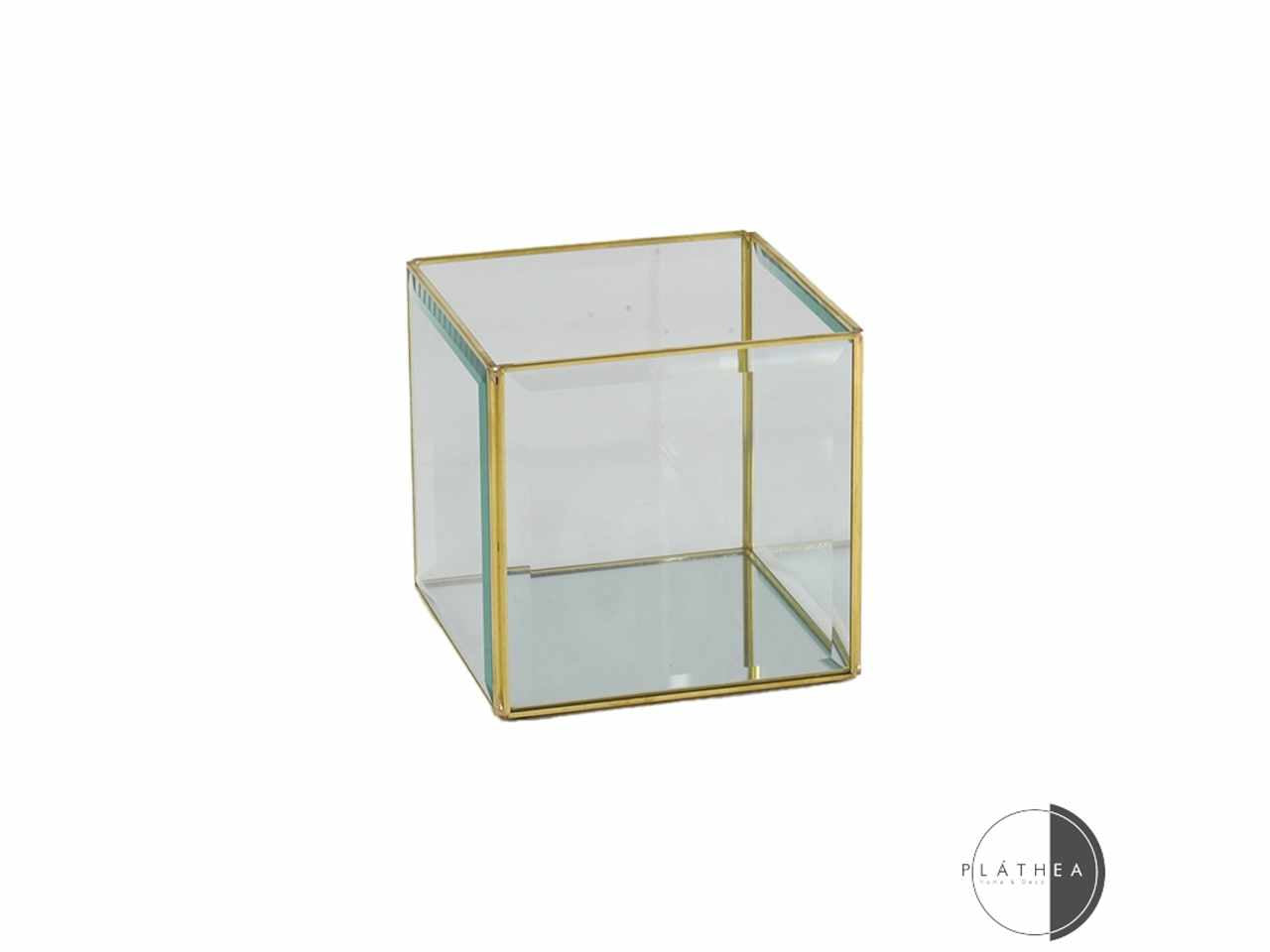 Portacandela in vetro 7x7x7cm