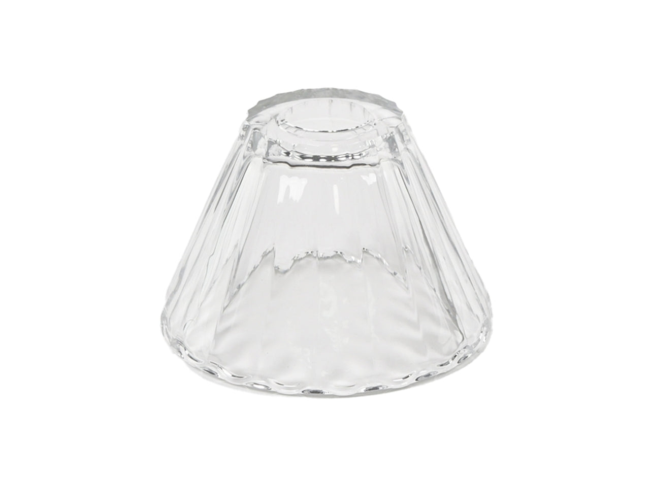 Paralume in vetro trasparente forma campana stile moderno d.13x9 cm - Plà thea