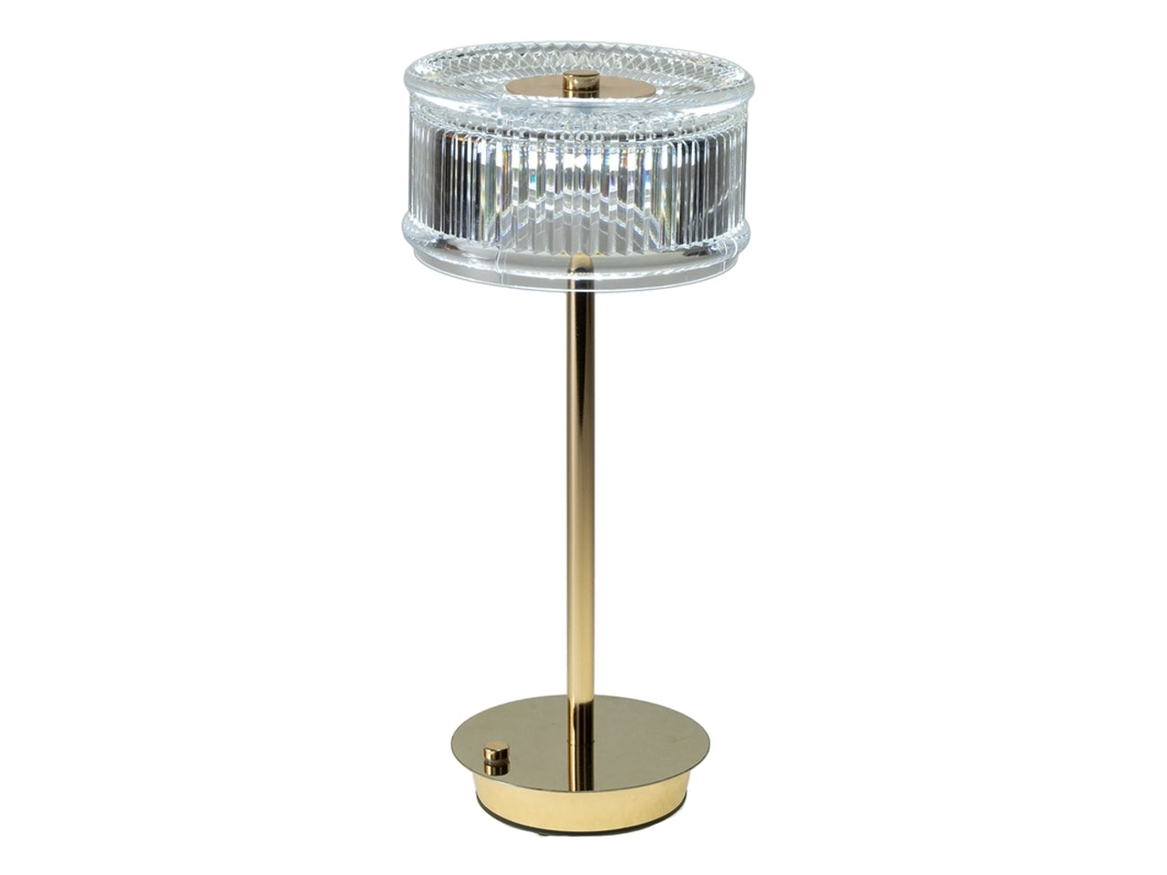 Lampada ricaricabile 3 toni oro in metallo